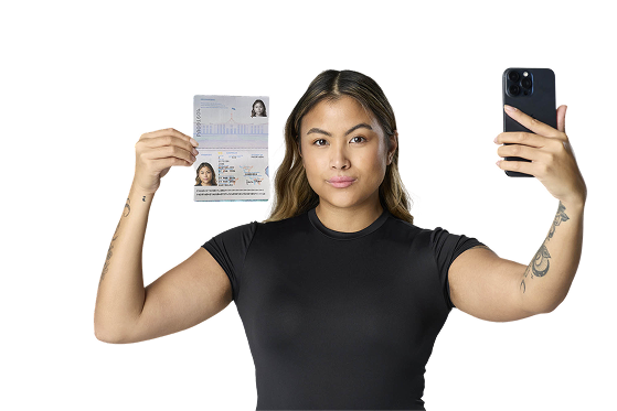 Ejemplo selfie con pasaporte